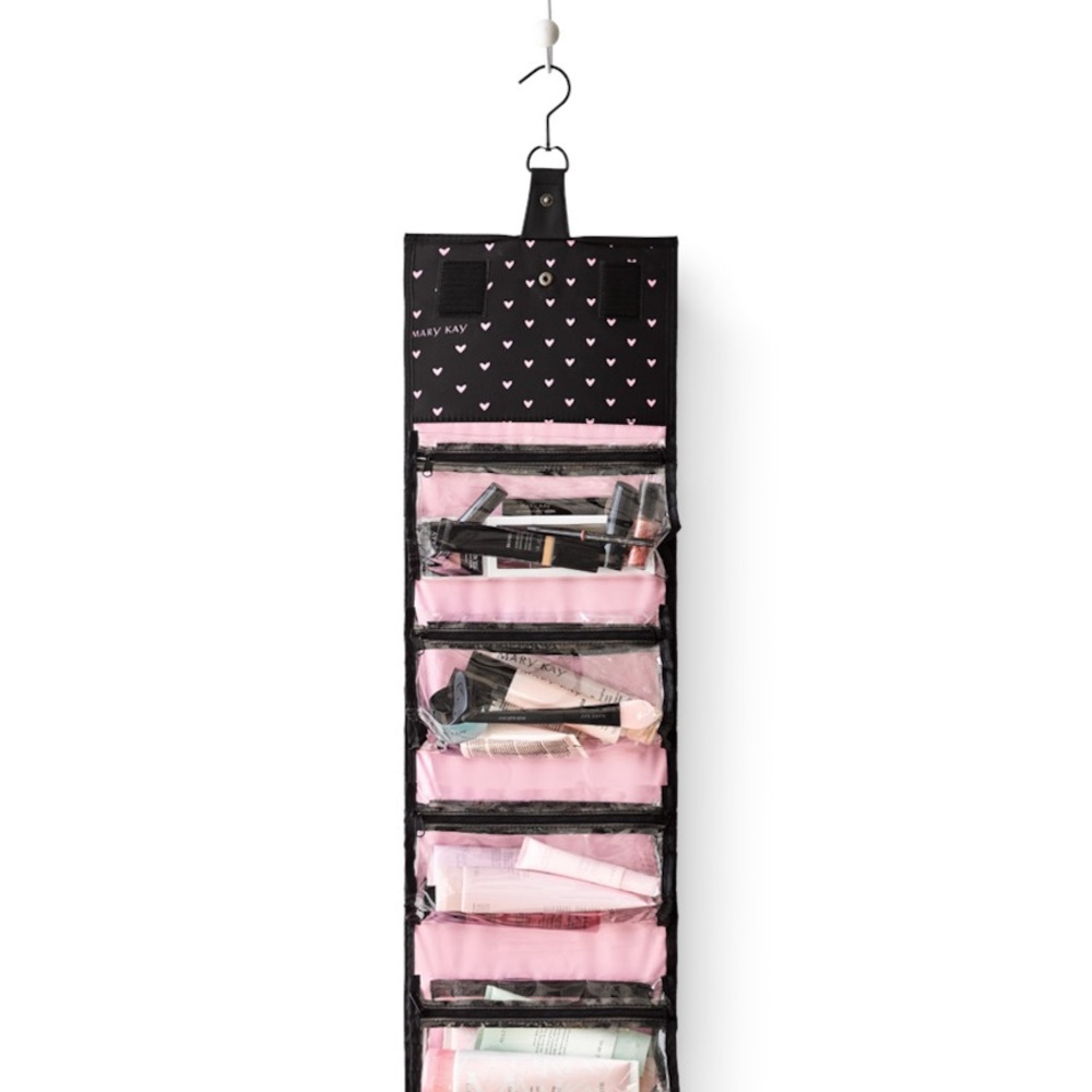 Travel Make Up Bag heart pattern